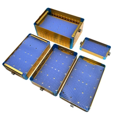 Sterilization Case Box Disinfection Tray Aluminium Opthalmic Surgical Instrument