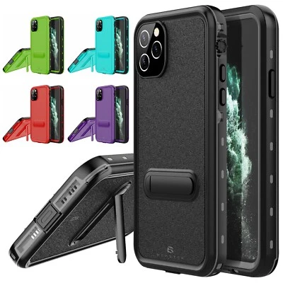 For Apple iPhone 11 / 11 Pro Max Waterproof Case Shockproof Cover with Kickstand - Image 1 of 4
