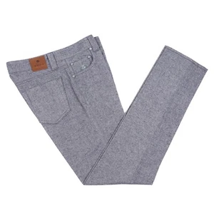 Luigi Borrelli Slim-Fit Navy-White Soft Twill Cotton 5-Pocket Pants 44 NWT Jeans - Picture 1 of 10