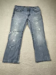Pantalones de mezclilla BKE Hebilla Carter pierna recta para hombre talla 34S azul desgastado grunge - Imagen 1 de 18