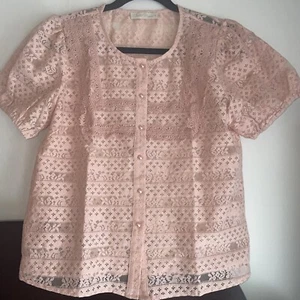 Belle Poque Pink Lace Top M - Picture 1 of 6