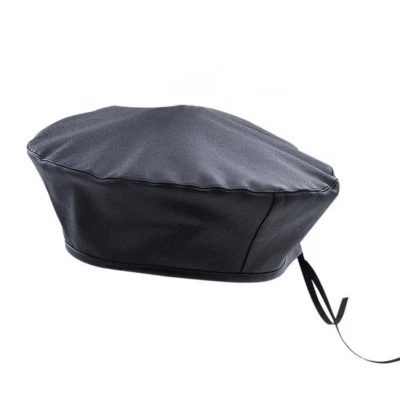  Leather Beret Beanie Skull Cap Vintage Army Navy Top Flat Plain Hat Black Red - Image 1 of 4