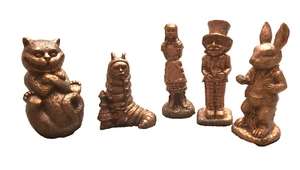 Alice In Wonderland Set of 5 Character Statues for Garden Planters,Display shelf - Picture 1 of 6