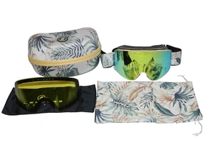 Blenders Aura Havana Speed Snowboard Skibrille mit Etui gelbe & grüne Gläser selten - Bild 1 von 12