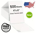 500 4x6 Fanfold Direct Thermal Shipping Labels for Zebra & Rollo Printers 4”x6”