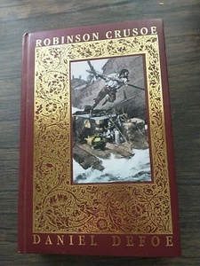Daniel Defoe Book Robinson Crusoe 1999 Trident Press-leather Cover Gold Embossed - Imagen 1 de 3