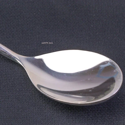 Pure 999 Fine Silver Soup Spoon Solid Flatware Blessing Handle Dinner Spoon/6''L - Image 1 of 4