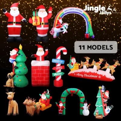 Jingle Jollys Inflatable Christmas Santa Snowman Xmas LED Outdoor Decorations - image 1 of 4