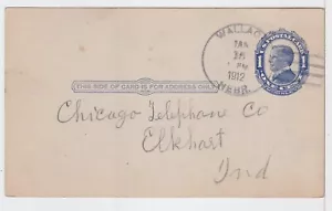 TurtlesTradingPost- Wallace, Nebraska 1912 - Chicago Telephone Mfg Co Card - Picture 1 of 2