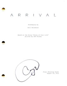 Amy Adams signed Autogramm Ankunft Full Movie Script Drehbuch Denis Villeneuve - Bild 1 von 2