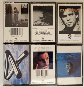 6 Cassette Tapes 1970' Music Springsteen Joel Cougar Mellencamp Eagles Oldfield - Picture 1 of 21