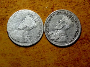 Canada Genuine Two Different Edward VII 25 Cent Silver Coins #3 R2 - Picture 1 of 2