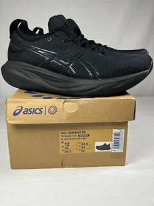 Zapatos para correr negros con cordones talla 12 ASICS Gel Nimbus 25 1012B356-002 para mujer - Imagen 1 de 12