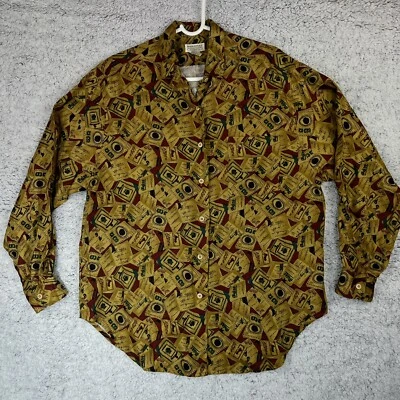 Camisa de viaje y safari Banana Republic de colección 100 % rayón manga larga para hombre talla L Foto 1 de 4