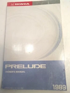 1989 Honda Prelude Owner's Manual English/French 38SF1612 OOX38-SF1-6120 - Picture 1 of 6