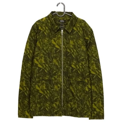A.P.C. Harry Camouflage Print Green Ripstop Zip Jacket - Image 1 of 4