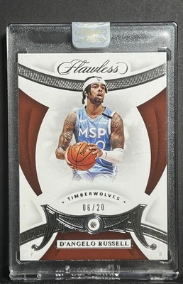 2019-20 Panini Flawless Basketball D'ANGELO RUSSELL Diamond Gem /20 #70 T-Wolves - Image 1 of 2