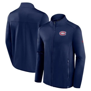 Men's Fanatics Navy Montreal Canadiens Authentic Pro Full-Zip Jacket - Picture 1 of 3