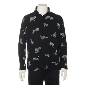 Camisa Celine Hedi Periodo Rayón 38 Para Hombre Negra 2C718362Q Arrugas por Todas Partes - Imagen 1 de 9