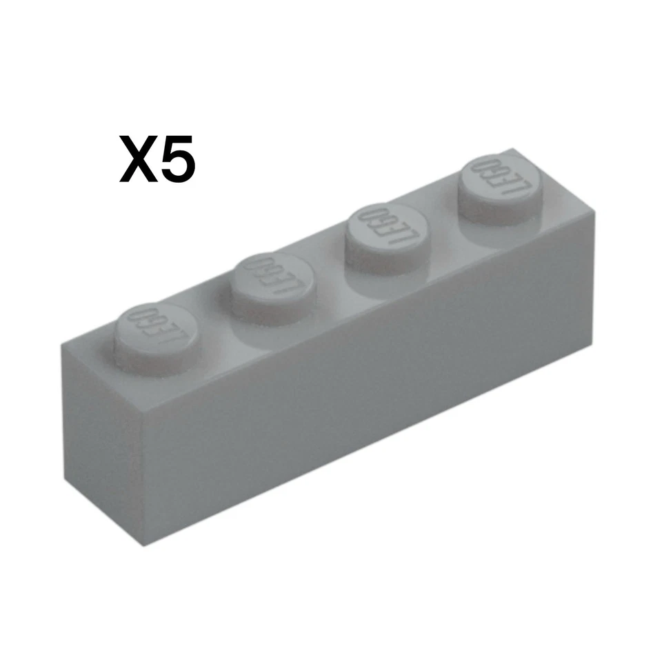 5x LEGO 3010 - 1x4 - Brick - Light Bluish Gray - Bild 1 von 1