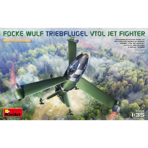 FOCKE WULF TRIEBFLUGEL (VTOL) JET FIGHTER KIT 1:35 Miniart Kit Aerei Modellino N - Immagine 1 di 1