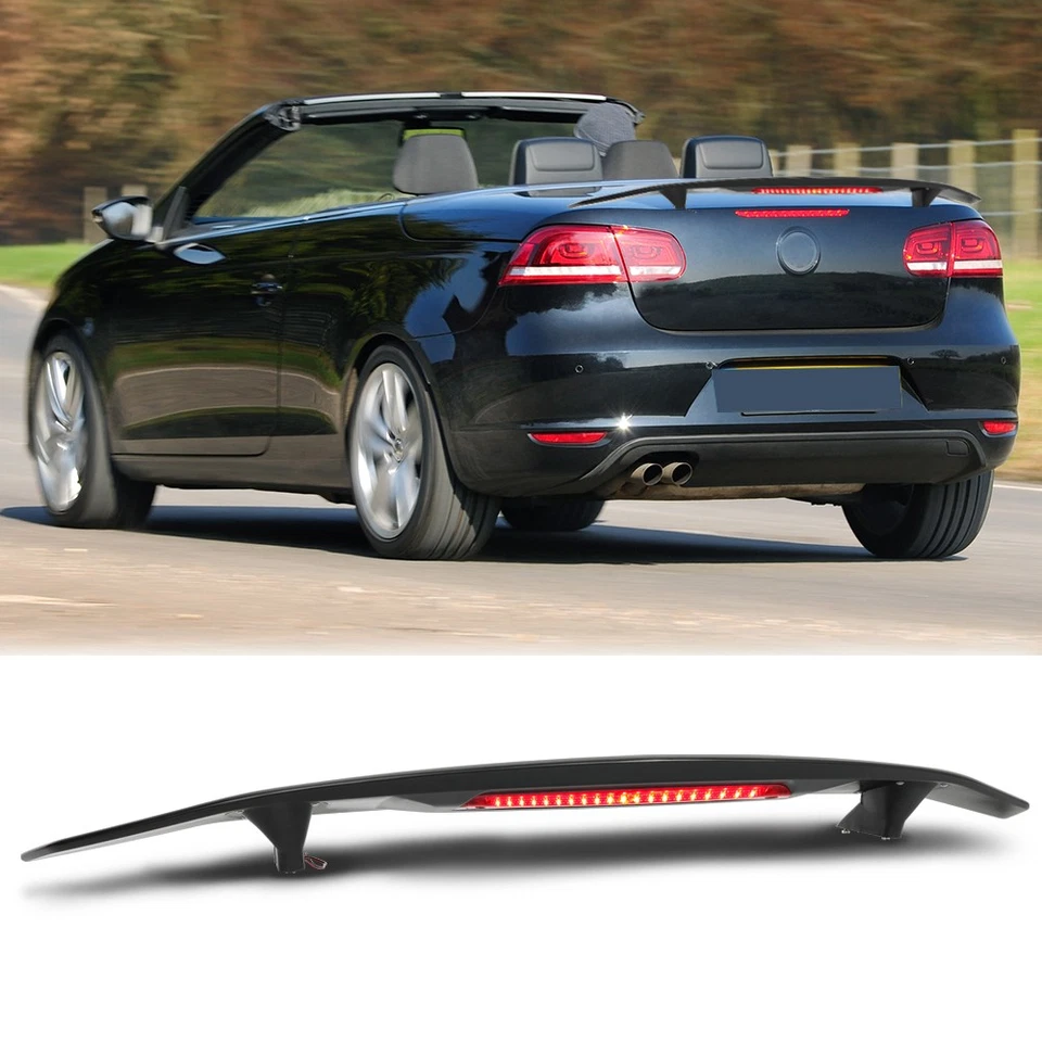 Matte 52" Rear Trunk Spoiler Wing Lip w/Brake Light For Volkswagen Eos 2007-2016 - Image 1 of 4