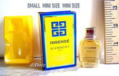 INSENSE Givenchy EDT 7 ml - 1/4 floz Caja COLECCIONABLE TAMAÑO PEQUEÑO MINI Hombres Colonia Foto 1 de 4