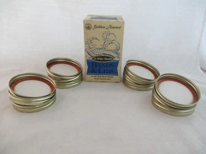 12 bandas y tapas de boca ancha Golden Harvest vintage para frascos de masón (3) - Imagen 1 de 7