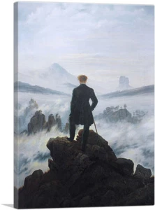 ARTCANVAS Der Wanderer über dem Nebelmeer 1818 Leinwand Kunstdruck von Friedrich - Bild 1 von 13