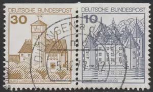 Germany 1977-79 SC# 1231, 1234 - Castles - One pair - Used Lot # 261 - Picture 1 of 2