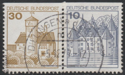 Germany 1977-79 SC# 1231, 1234 - Castles - One pair - Used Lot # 261 - Image 1 of 2
