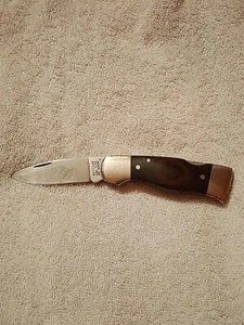 c.1979 Western USA S-532 Lockback FOLDING KNIFE Panther etch - Picture 1 of 12