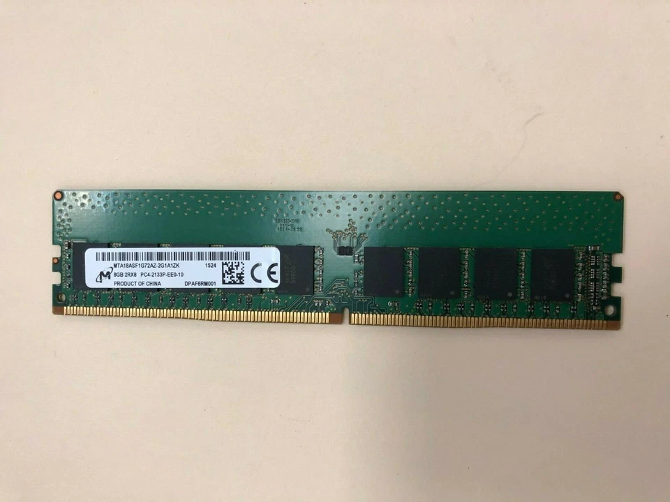 MICRON MTA18ASF1G72AZ-2G1A1 8GB DDR4 2Rx8 PC4-2133P ECC ONLY  MEMORY  - Image 1 of 1