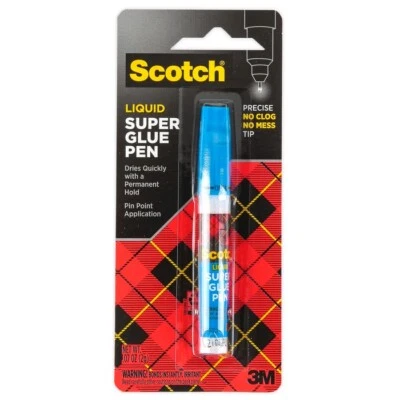 Pluma líquida Scotch AD126P súper pegamento .07 oz reparaciones puntuales hogar oficina escuela Foto 1 de 2