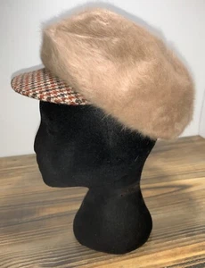 Kangol Design Vintage weiche Kappe unscharfbrauner Hut Made in England Nachrichten Junge - Bild 1 von 11
