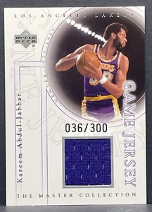 Maglia Upper Deck 2000 KAREEM ABDUL-JABBAR Master Collection gioco usata 036/300 - Foto 1 di 2
