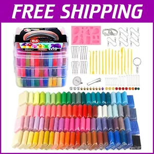Creative Polymer Clay Kit with 86 Colors & Sculpting Accessories - Safe & Fun - Picture 1 of 10