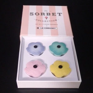 Le Creuset SORBET COLLECTION Miniature Flower Cocotte Magnet Set New - Picture 1 of 3