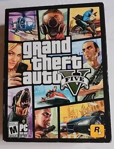 Grand Theft Auto V Five 7 Disc DVD-ROM PC Game Windows 7/8/8.1/Vista With Map - Picture 1 of 18