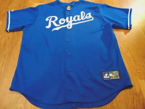 NWOT MAJESTIC MLB KANSAS CITY ROYALS BLUE JERSEY SIZE XL - Picture 1 of 5