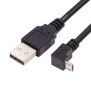 USB 2.0 to Micro USB 90 Degree Down Angled Data Charge Extension Cable 1.0M - Picture 1 of 9