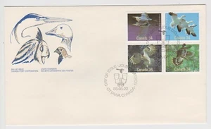 Canada- 1095-98 block BIRDS OF CANADA 1986 OFDC  - Picture 1 of 1