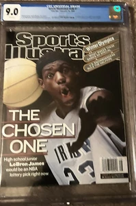 February 18, 2002 LeBron James First Sports Illustrated Cover NO LABEL CGC 9.0 - Picture 1 of 2