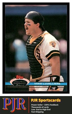 1991 Stadium Club #279a Mike LaValliere Pittsburgh Pirates Extra 35% Off 4+ - Image 1 of 2