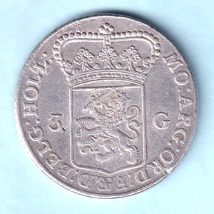Netherlands - Holland. 1764 3 Gulden.. gVF - Imagen 1 de 2