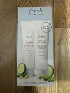 Fresh Soy Face Cleanser Duo, For All Skin Types, 2 x 150ml, NEW - Picture 1 of 11