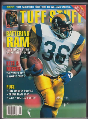 Tuff Stuff Magazine Jan. 1995 Jerome Bettis Los Angeles Rams HOF - Image 1 of 2