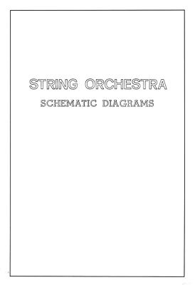 LOGAN String Orchestra (Wersi) - Service Manual Schematics Schaltplan Schema PDF - Imagem 1 de 4