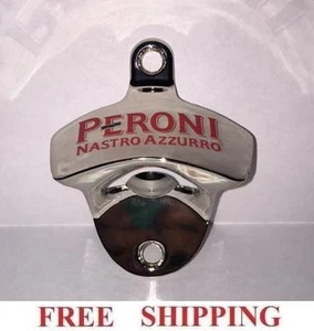 PERONI NASTRO AZZURRO STATIONARY WALL MOUNTED BEER BOTTLE OPENER NEW - Picture 1 of 1