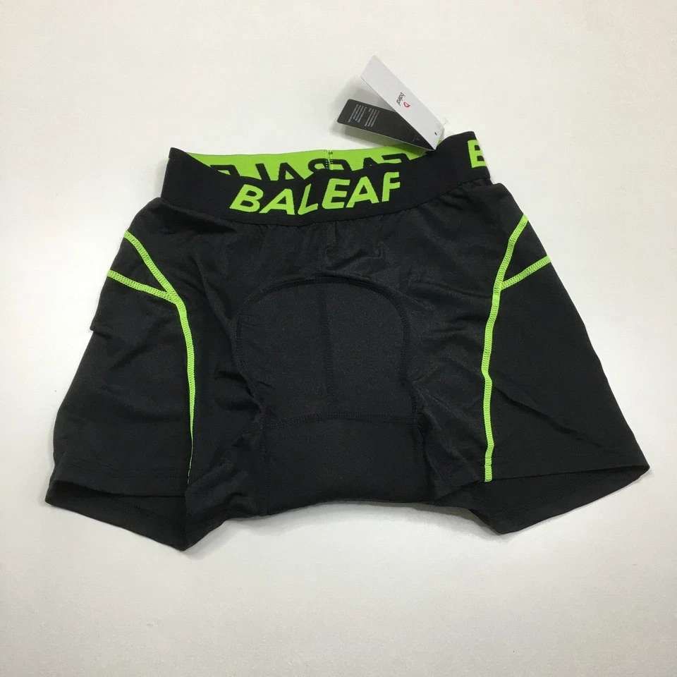 NUEVO CON ETIQUETAS BALEAF Mujer Talla Pequeña Negro Verde Neón Pull On Acolchado Ciclismo Pantalones Cortos Foto 1 de 4